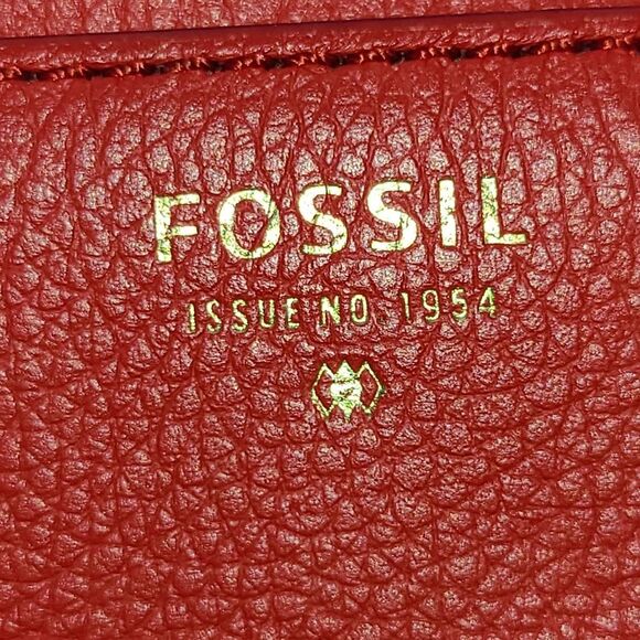 Fossil Red Leather Small Tote Bag Purse - Picture 14 of 14